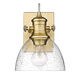 Hines 1 Light 8 inch Brushed Champagne Bronze Vanity Lighting Wall Light, Convertible